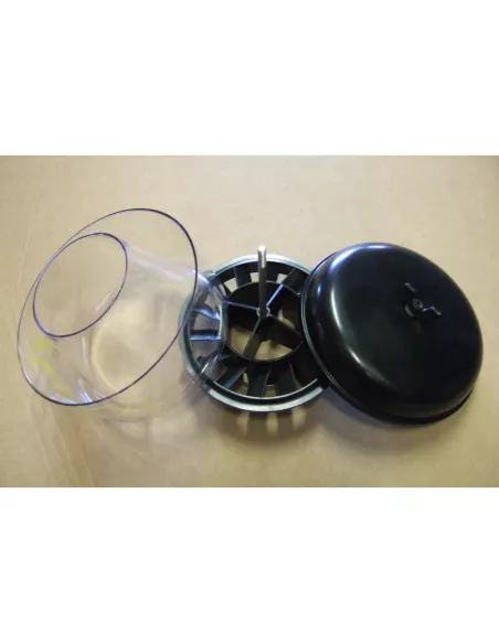 Préfiltre cyclonique Donaldson transparent Ø7 avec entrée Ø3