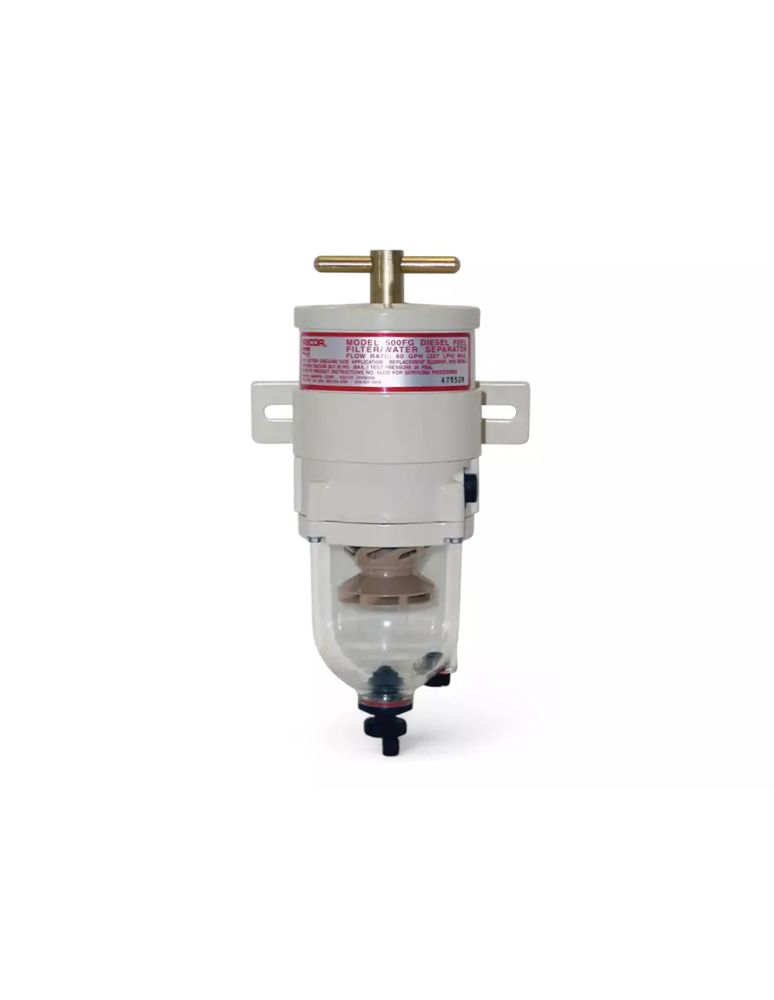 Préfiltre Racor Série 500 500FG avec séparateur d'eau - débit 227L/h