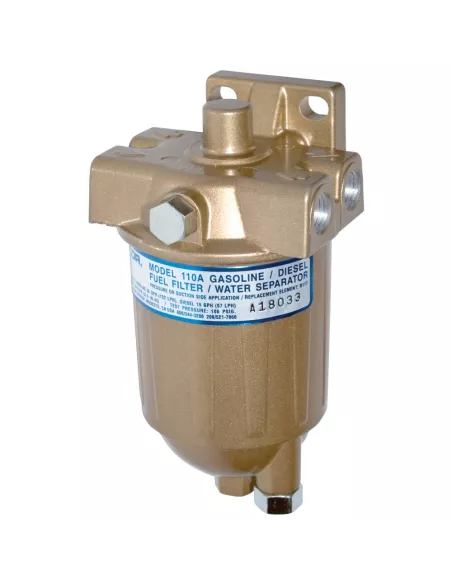Préfiltre Racor RA110 avec séparateur d'eau - Débit 57L/h -