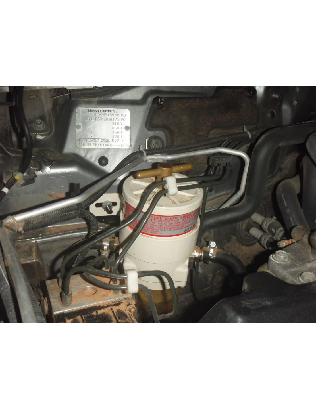 Kit de montage préfiltre Racor 500FG pour Nissan Patrol Y61