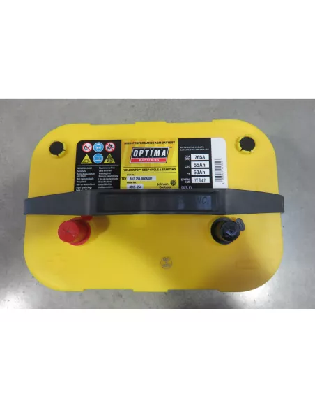 BATTERIE YELLOW TOP S 4 2L OPTIMA JAUNE OPTIMA - accessoire 4x4