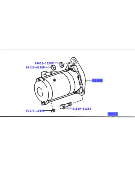 Démarreur complet NEUF pour Land Cruiser HDJ100 TOYOTA - accessoire