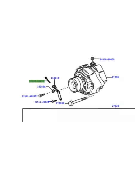 Boulon de réglage tension courroie alternateur KZJ7 KZJ9 TOYOTA -