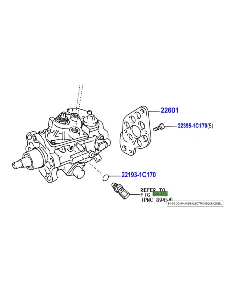 Sonde de température de gasoil sur pompe à injection TOYOTA -