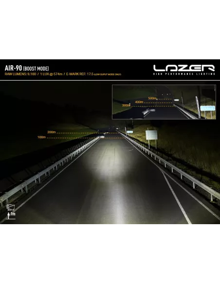 Barre LED Lazer AIR-90 avec fonction Beacon LAZER - accessoire 4x4
