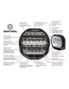 Longue portée LED Lazer Sentinel 7 Elite LAZER - accessoire 4x4 2