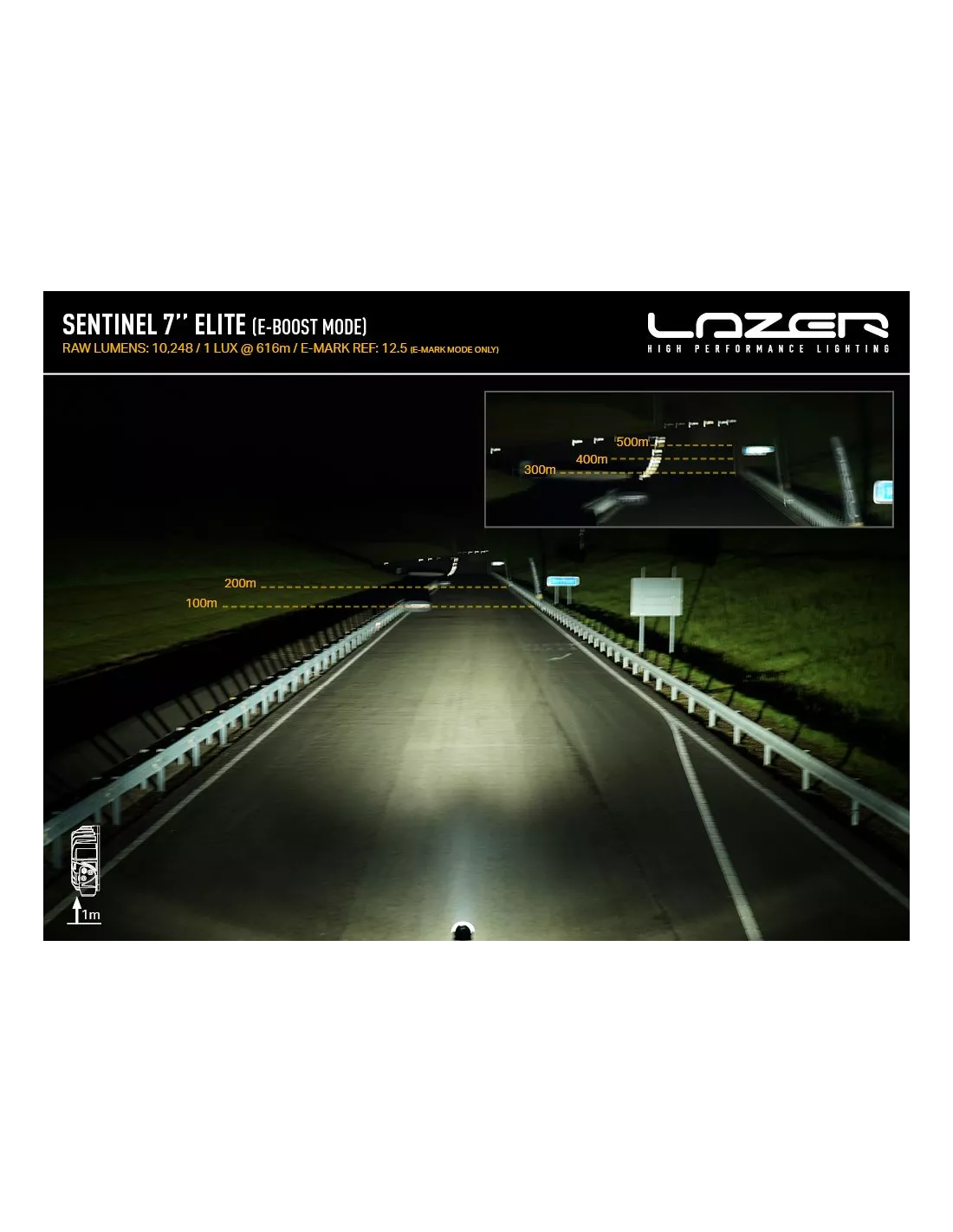 Longue portée LED Lazer Sentinel 7 Elite LAZER - accessoire 4x4
