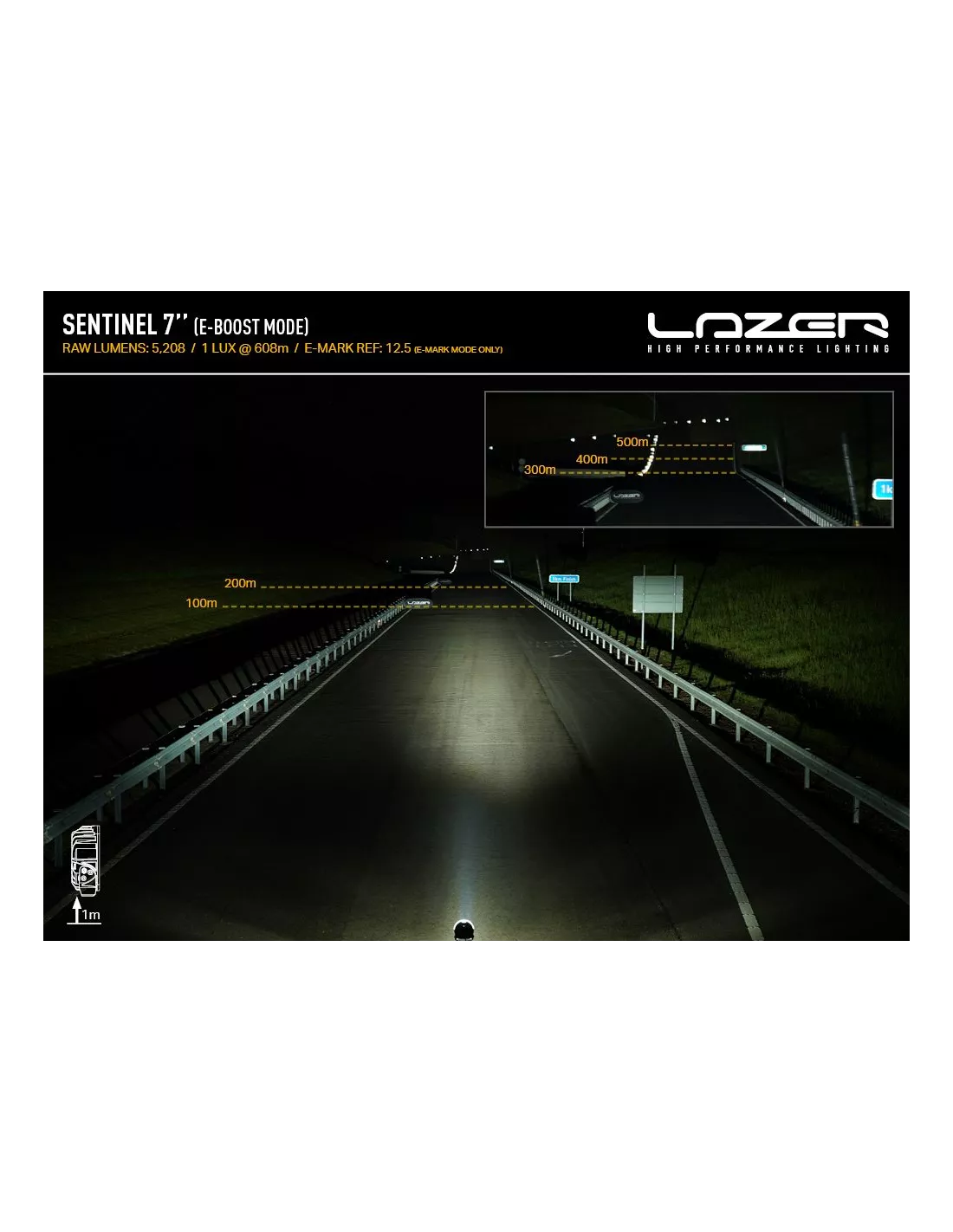 Longue portée LED Lazer Sentinel 7 Standard LAZER - accessoire 4x4