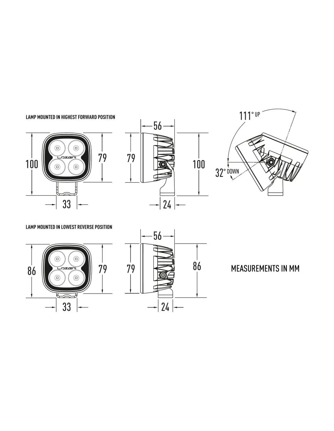Spot LED Lazer Utility-25 MAXX ADR Bulk Pack x48 LAZER - accessoire