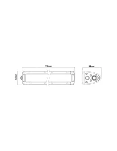 Barre LED Spot Beam 2 LED 20W / 1800 lumens - avec fixation 2