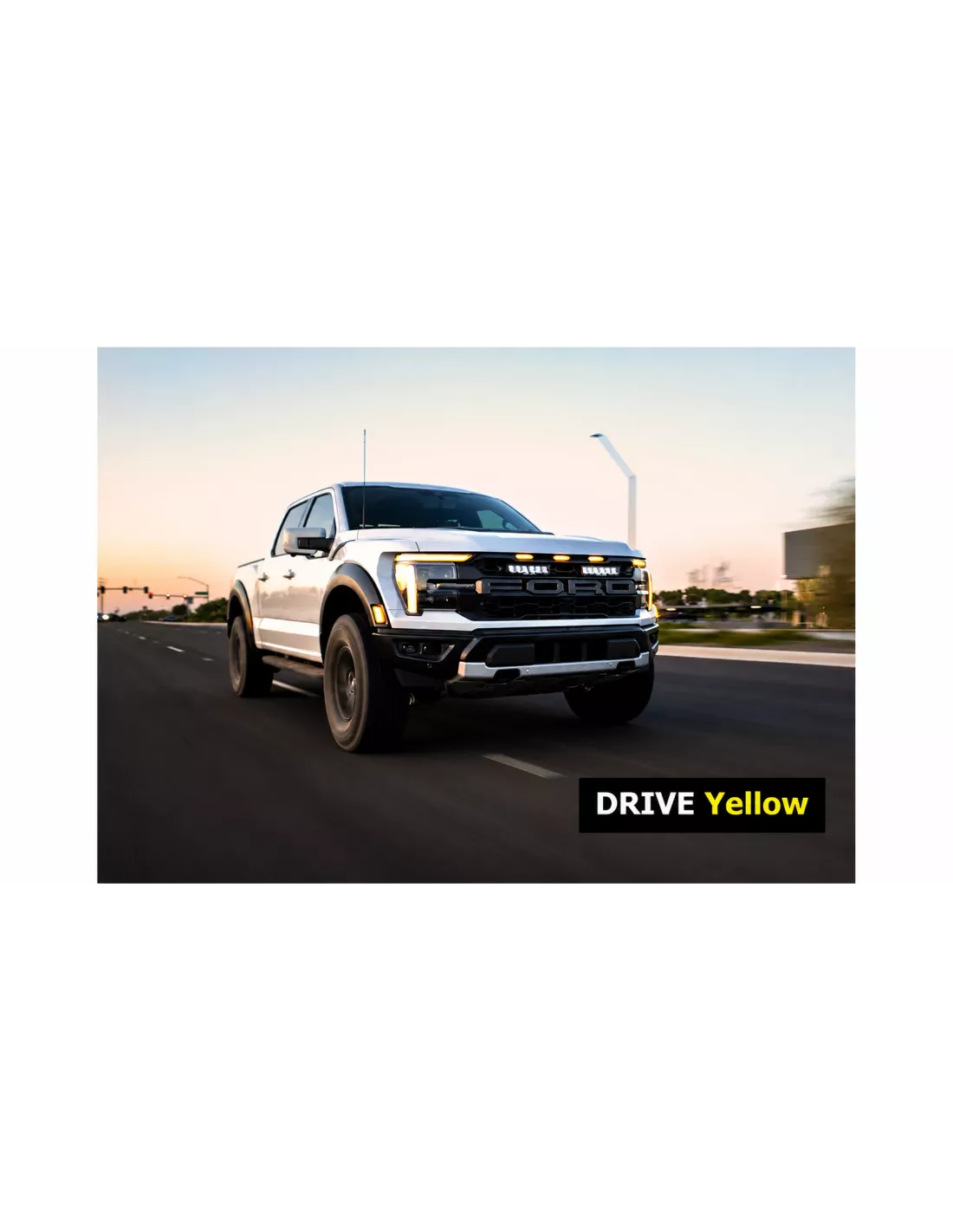 Kit calandre Lazer Carbon-6 Drive Yellow Ford F-150 Raptor 2024+