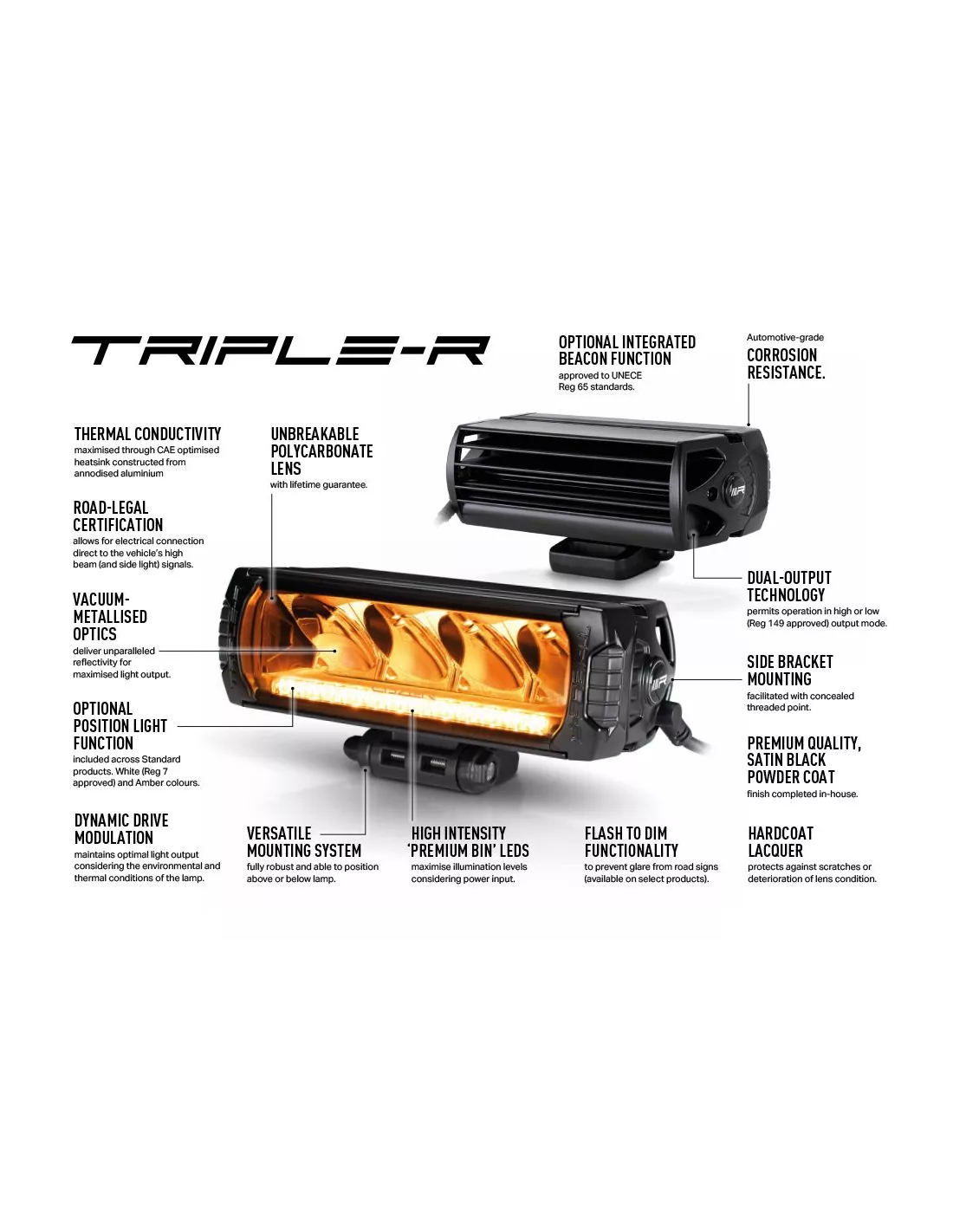 Kit intégration calandre Lazer Triple-R gyrophares Hilux Revo