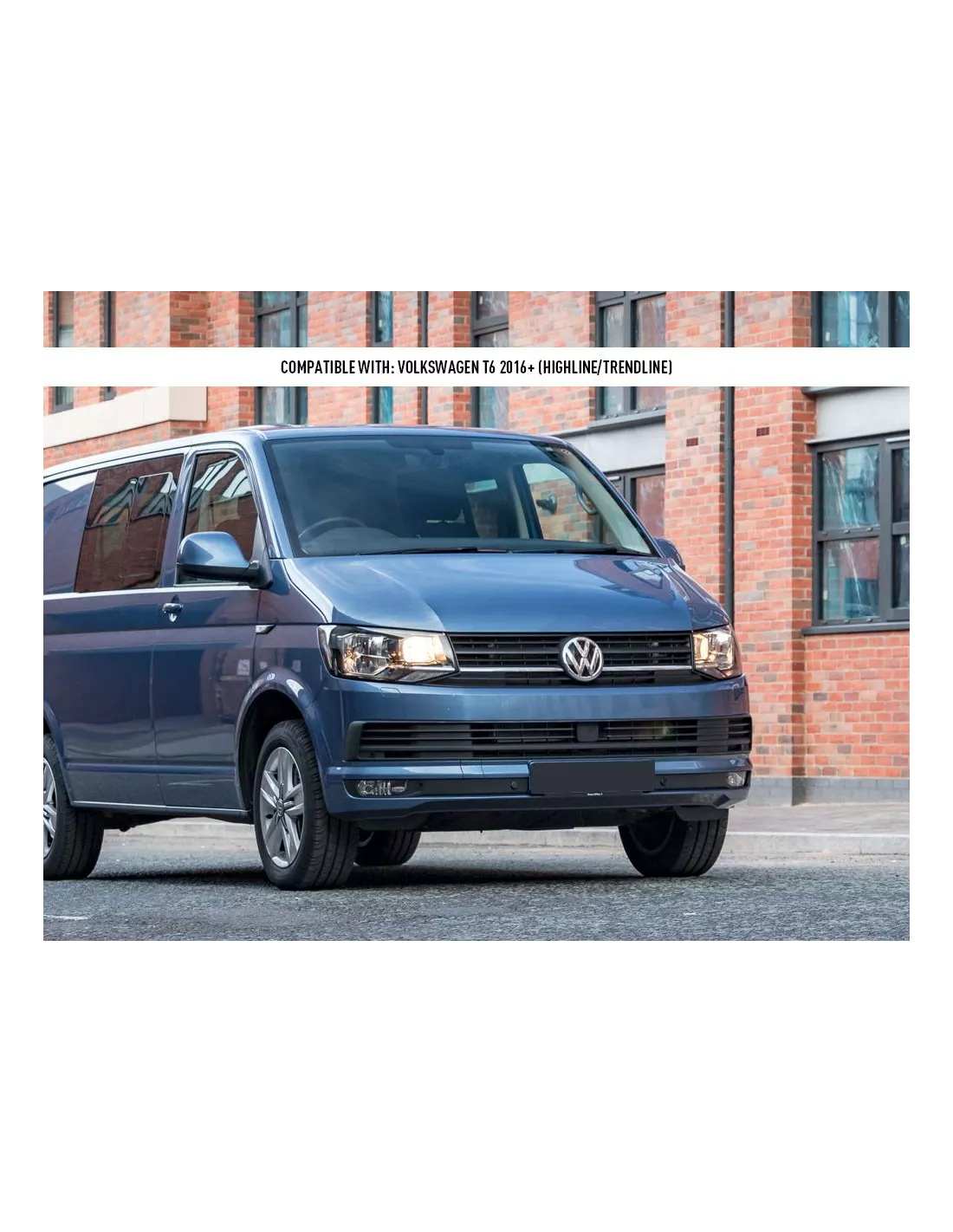 Kit intégration calandre Lazer ST4 evo pour Volkswagen Transporter T6