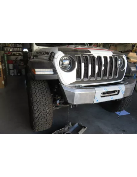Pare-chocs avant acier Wrangler JL platine treuil intégrée banane