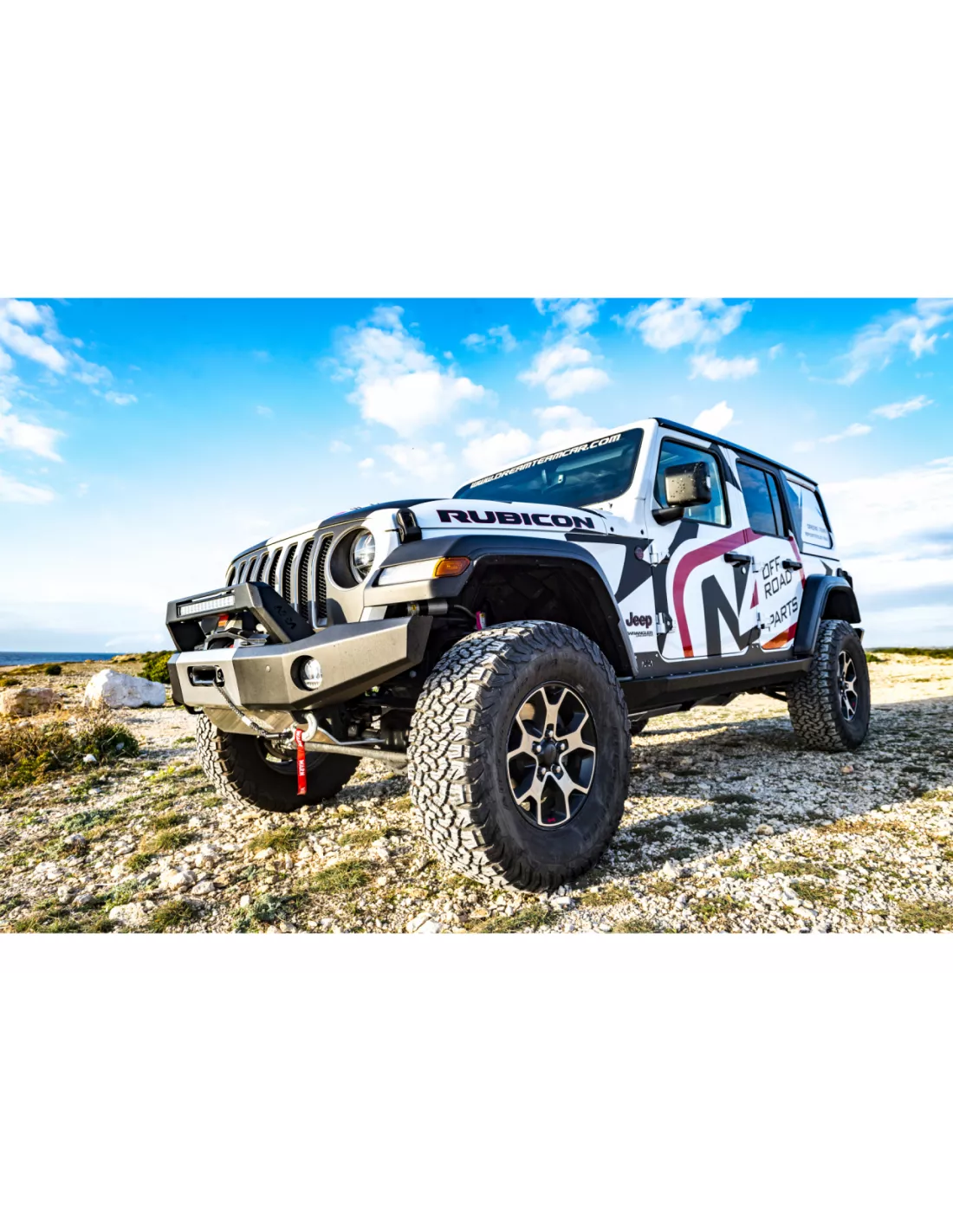 Pare-choc Avant acier Wrangler JL platine treuil intégrée banane