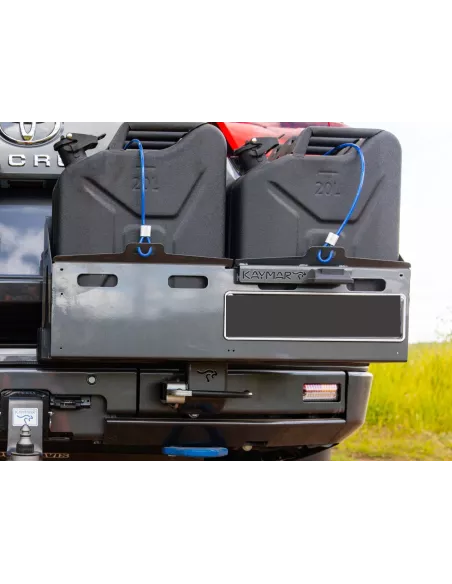 Porte jerrycan double côté droit pour pare chocs arrière Kaymar sur
