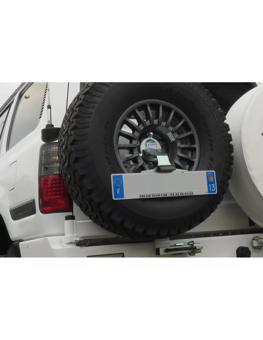 Porte roue de secours gauche Kaymar Toyota HDJ80 et Nissan Patrol GR