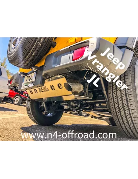 Ski de protection de silencieux arrière en aluminium de 6mm pour Jeep