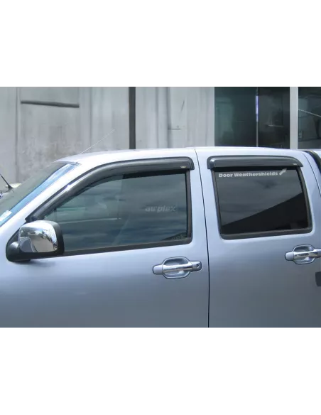 Jeu 4 déflecteurs vitre avant et arrière Isuzu Dmax 2007-2011 AIRPLEX