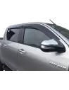 Jeu 4 déflecteurs vitre avant et arrière Hilux Revo AIRPLEX -