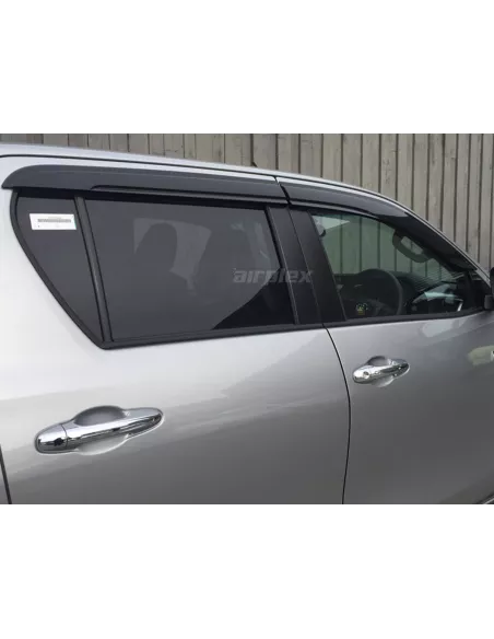 Jeu 4 déflecteurs vitre avant et arrière Hilux Revo AIRPLEX -