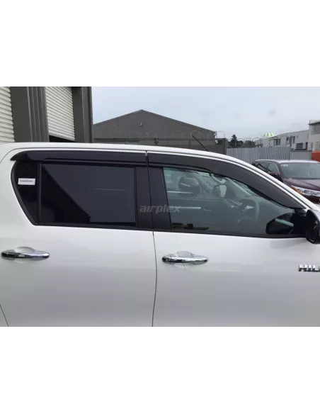 Jeu 4 déflecteurs vitre avant et arrière Hilux Revo AIRPLEX -