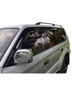 Jeu 4 déflecteurs vitre avant et arrière Toyota KZJ95 KDJ95 AIRPLEX -