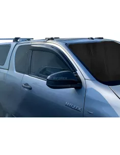 Game 2-voorste glazen deflectors Hilux Revo Simple en Xtra Cab -