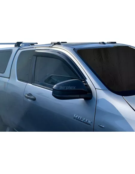 Jeu 2 déflecteurs de vitre avant Hilux Revo simple et Xtra cabine -