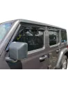 Jeu 4 déflecteurs vitre avant et arrière Jeep Wrangler JL et