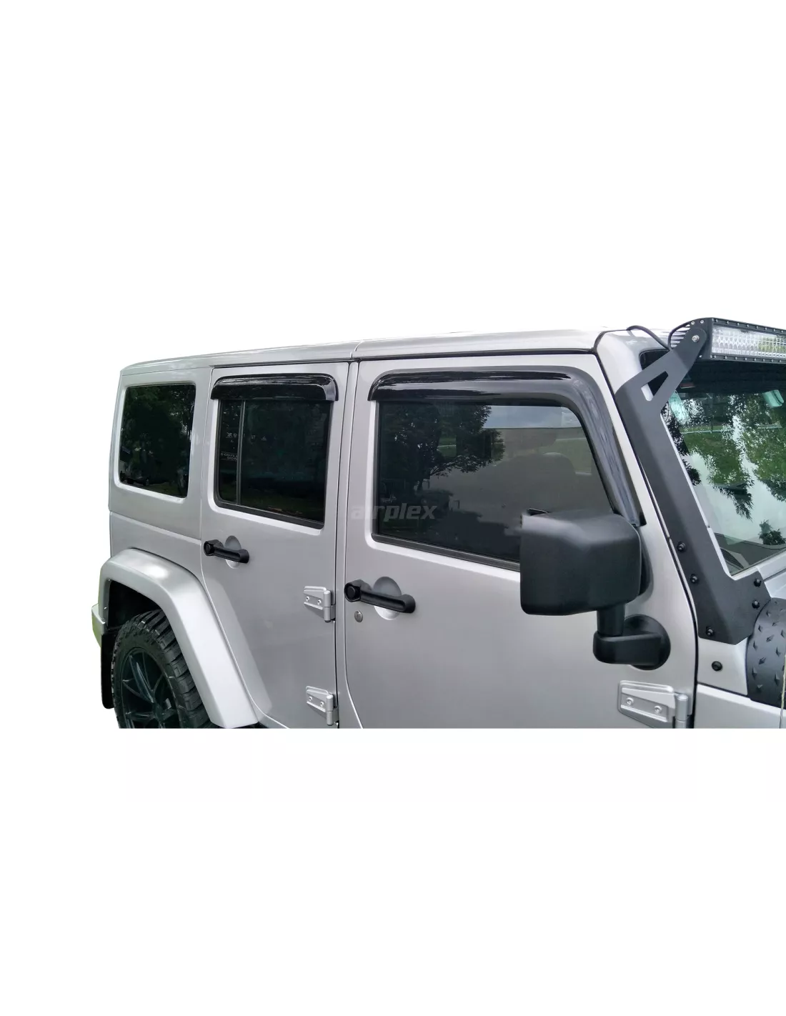 Jeu de 4 déflecteurs de vitre avant et arrière pour Wrangler JK -