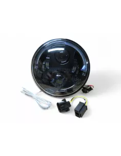 Optique leds rond Ø7 pouces fond noir - Jeep Nissan Land Rover Toyota