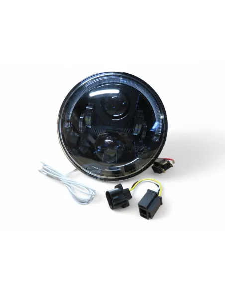 Optique leds rond Ø7 pouces fond noir - Jeep Nissan Land Rover Toyota