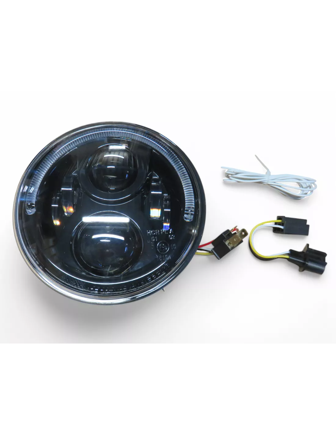 Optique leds rond Ø7 pouces fond noir - Jeep Nissan Land Rover Toyota