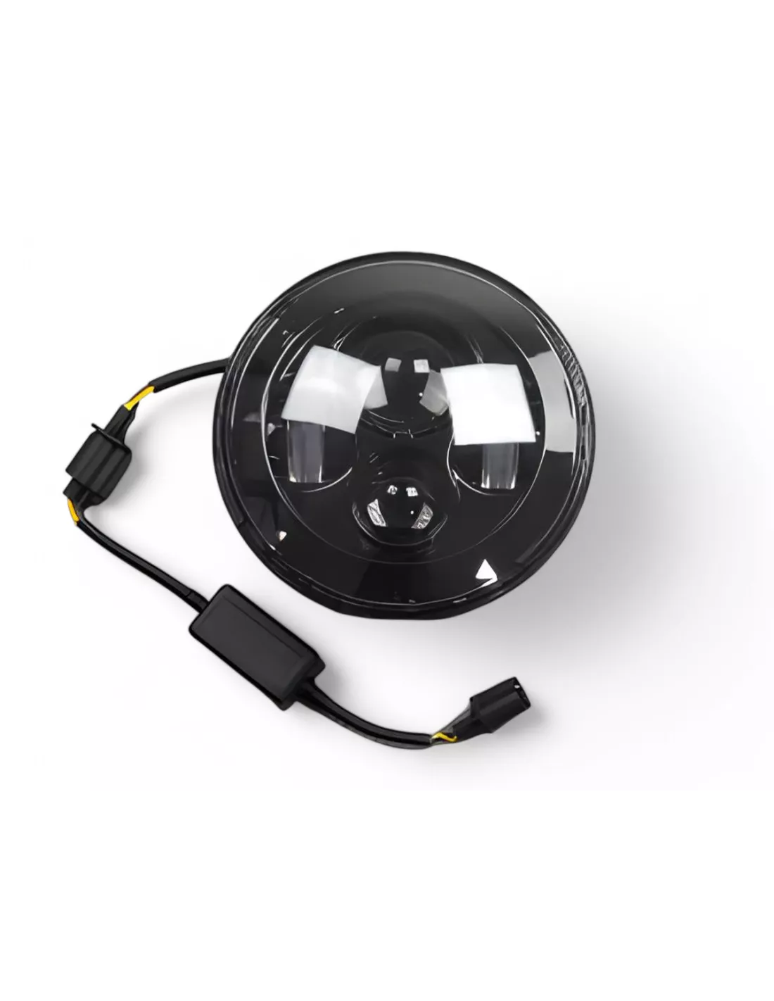 Optische LED's rond Ø7 inch zwarte achtergrond - Jeep Nissan Land Rover Toyota