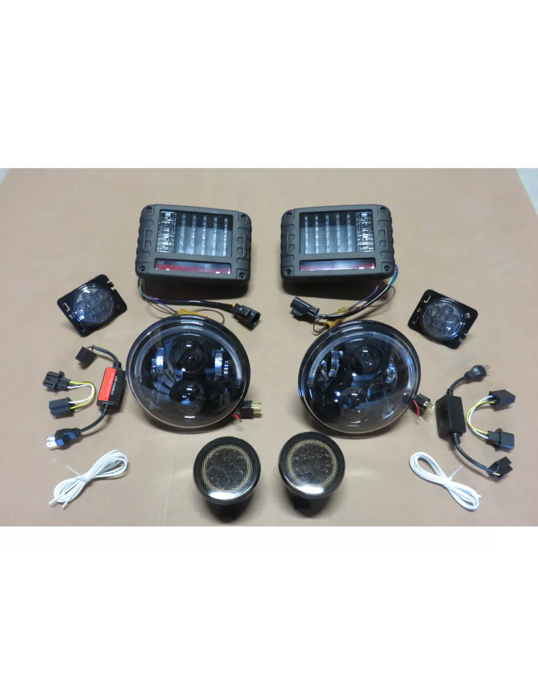 Volledige lichten Crystal gerookte LED's voor Jeep Wrangler JK DTC PARTS -
