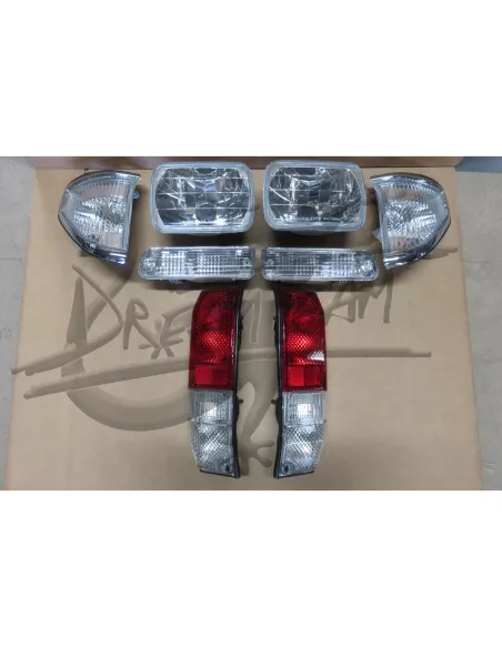 Pack complet feux cristal Land Cruiser KZJ7 LJ7 phares carrés DEPO -