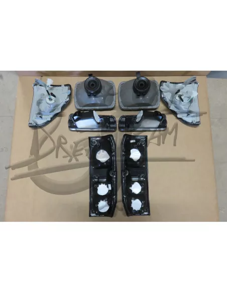 Pack complet feux cristal Land Cruiser KZJ7 LJ7 phares carrés DEPO -