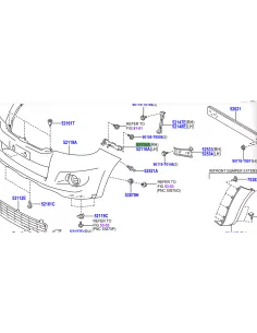 Unterstützung der Front-Stoßfängerführung rechts Hilux Vigo 2012-2015 TOYOTA -