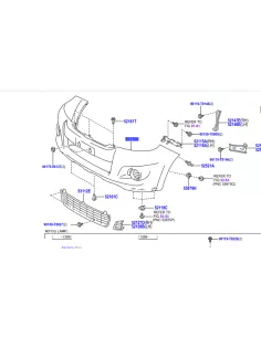 Voorbumper Hilux Vigo 2012-2015 - met montagegaten