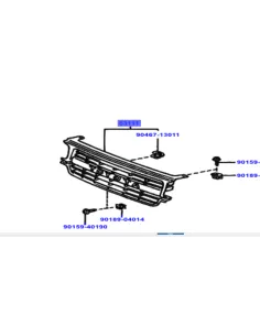 Calandre chromée TOYOTA pour HDJ80 12s TOYOTA - accessoire 4x4