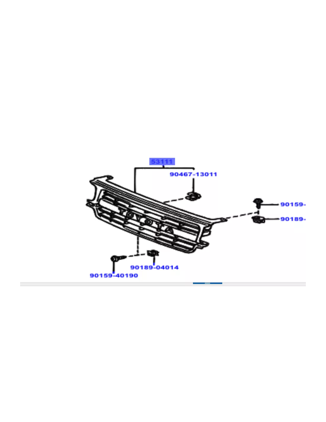 Calandre chromée TOYOTA pour HDJ80 12s TOYOTA - accessoire 4x4