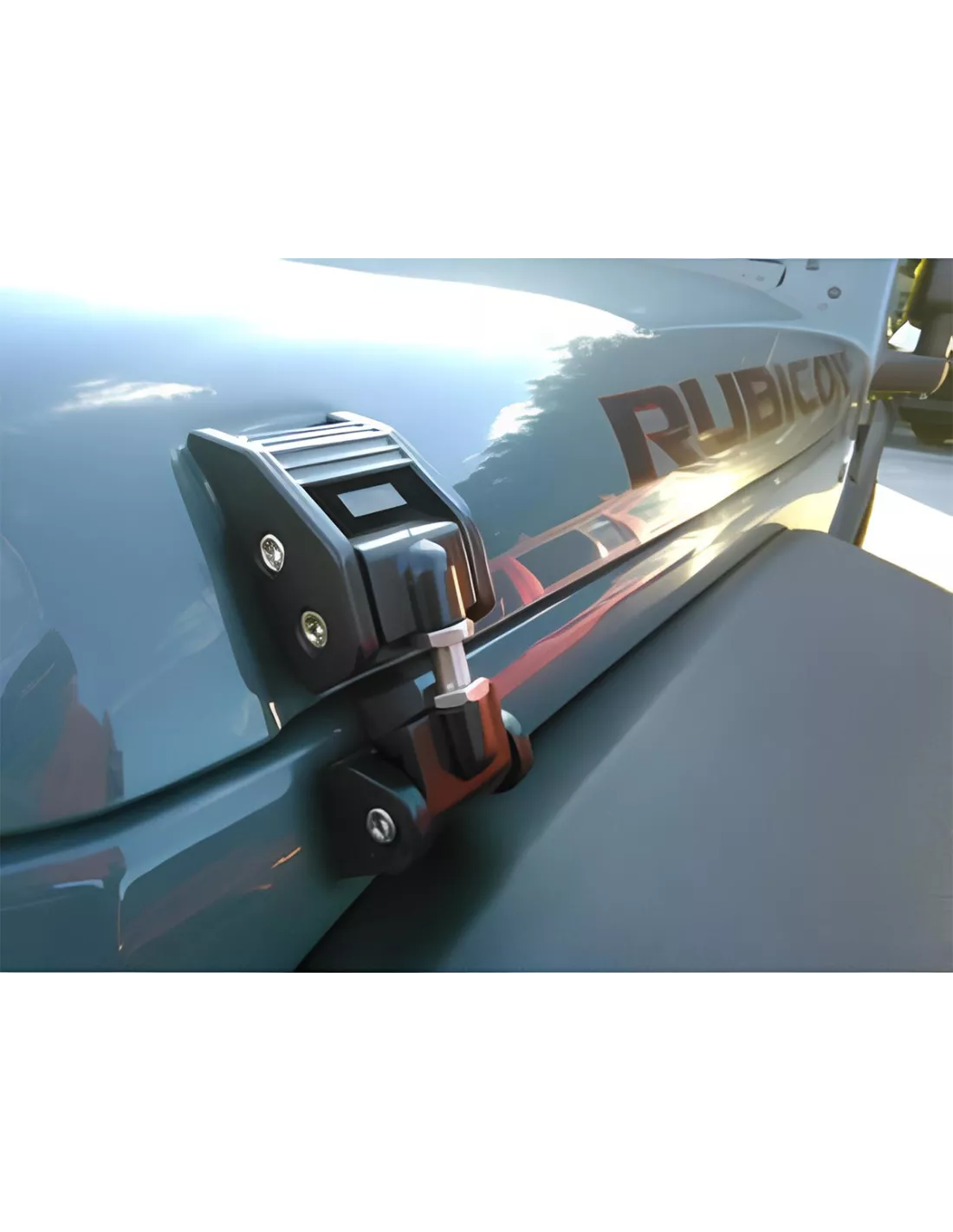 Attaches capot en aluminium anodisé noir pour Jeep Wrangler JK - la