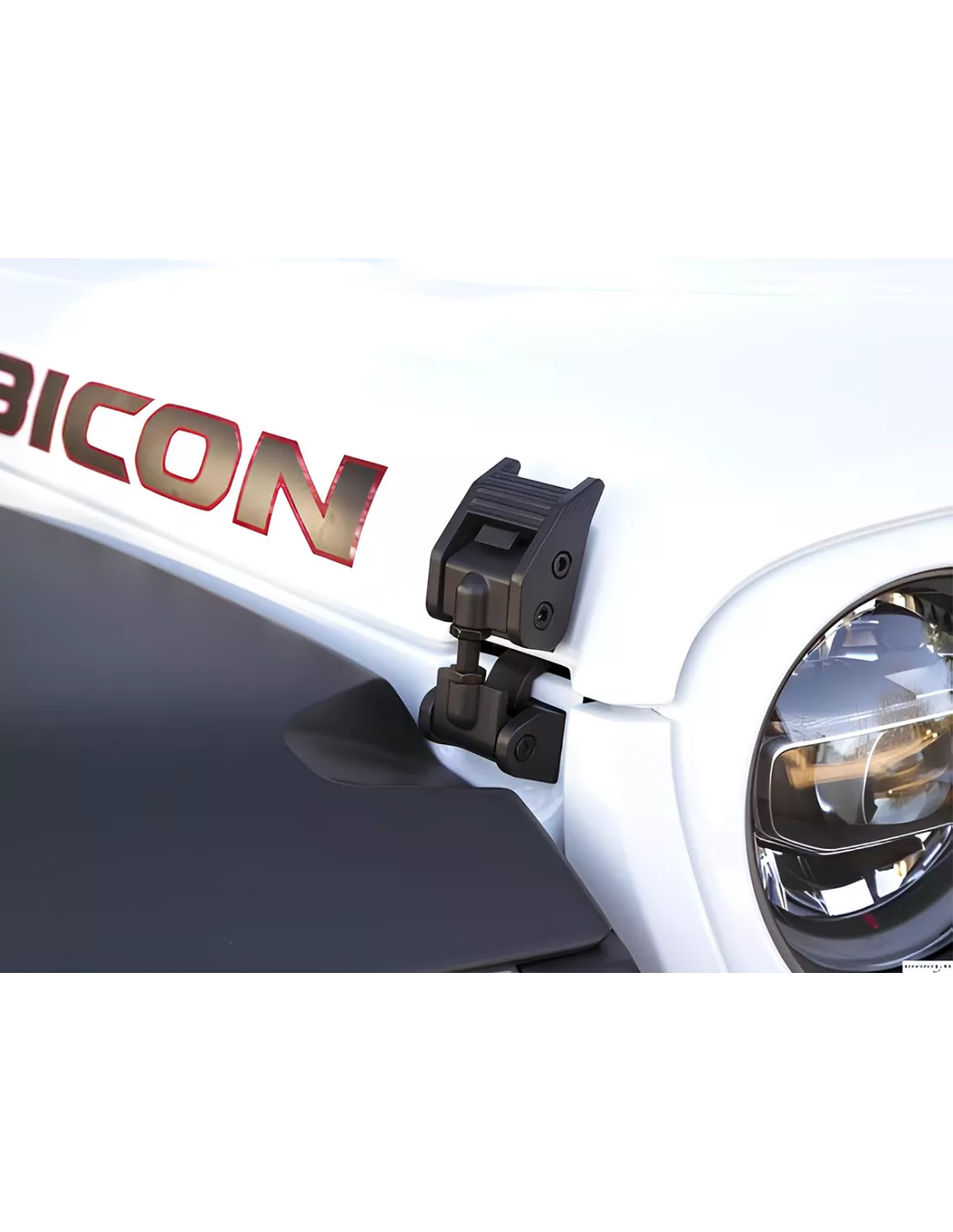 Attaches capot en aluminium anodisé noir pour Jeep Wrangler JK - la