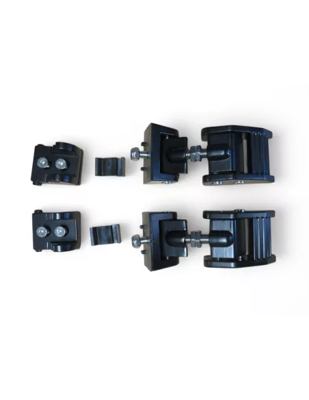 Attaches capot en aluminium anodisé noir pour Jeep Wrangler JK - la