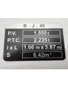 BJ40 TARE-bord DTC PARTS - 4x4 accessoire