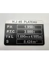 Tare Plate HJ45 Fach DTC PARTS - 4x4 Zubehör