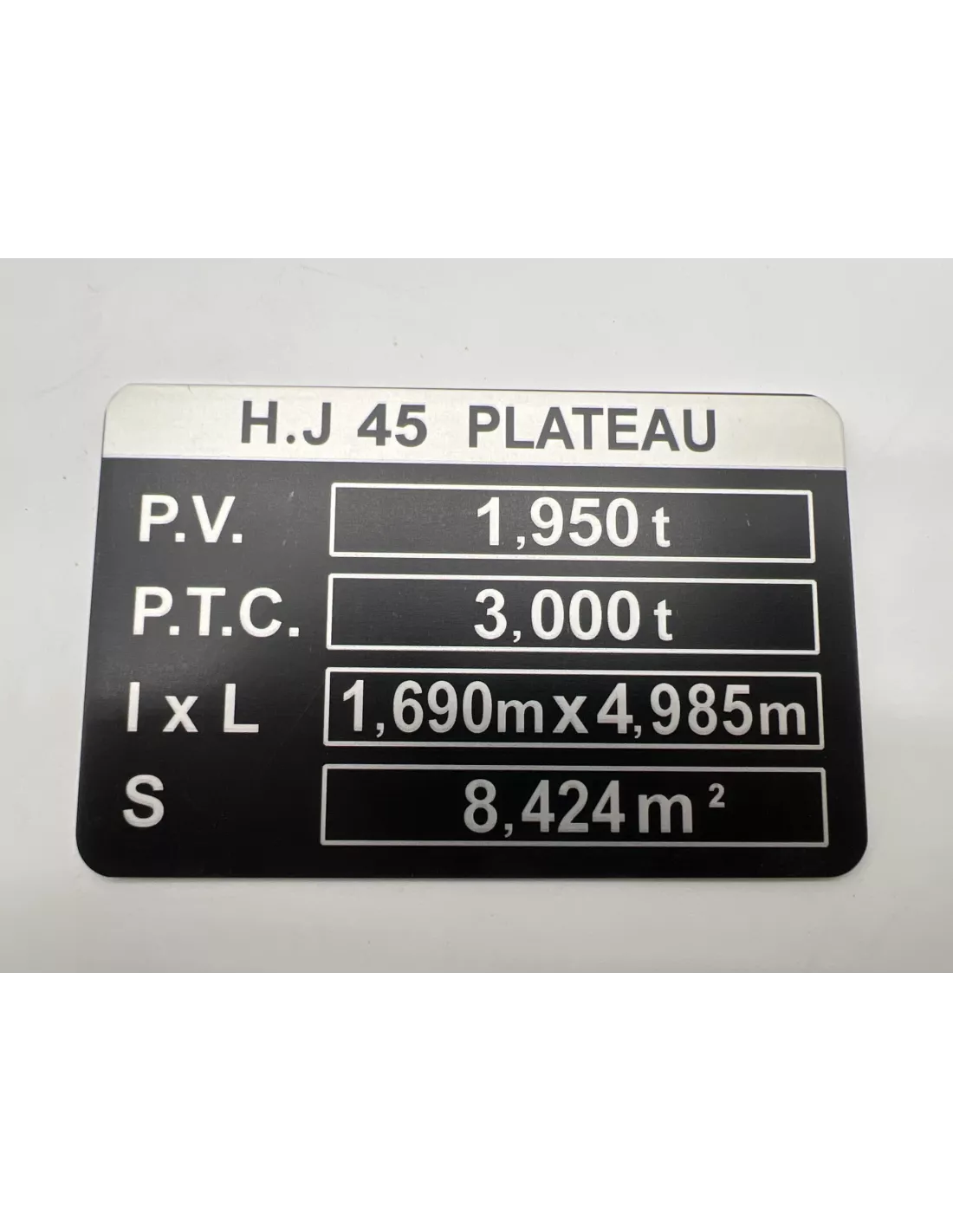 Tare Plate HJ45 Fach DTC PARTS - 4x4 Zubehör