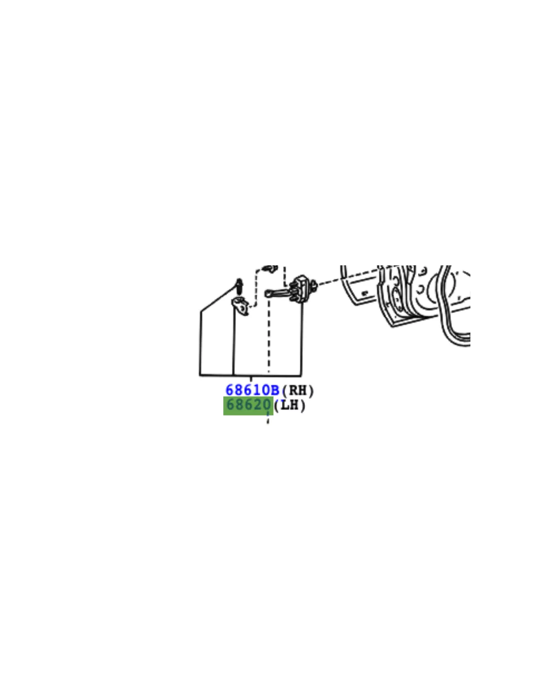 HDJ100 linke Vordertürstopp vor 08/2002 TOYOTA - Zubehör
