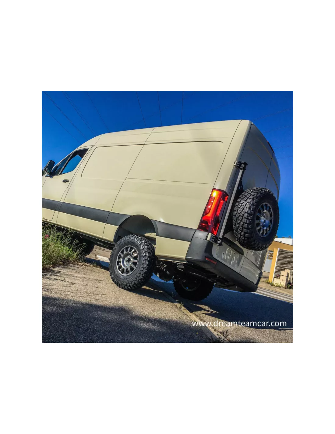 Porte roue sur porte arrière gauche Sprinter III après 2018 INOX